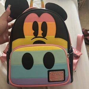 Exclusive pastel Mickey Mouse loungefly mini backpack